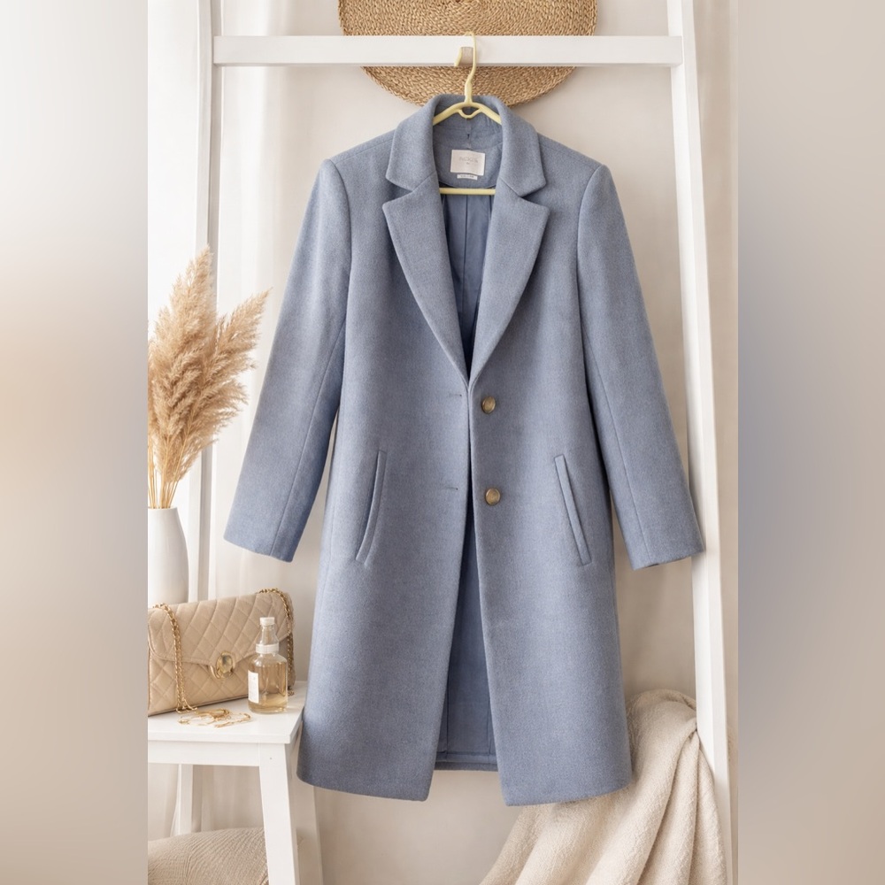RICKI'S Light Blue Wool-Blend Women's Coat